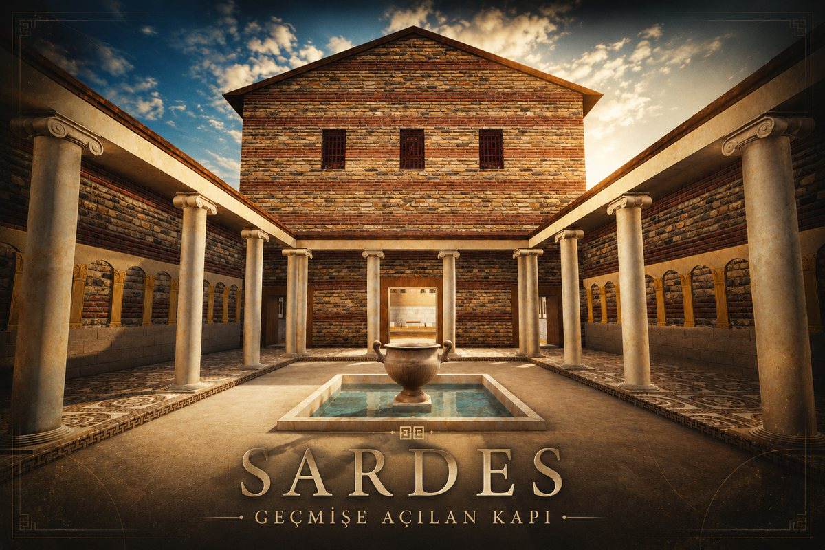 Sardes VR: Geçmişe Açılan Kapı, antik kent avlusunun VR canlandırması