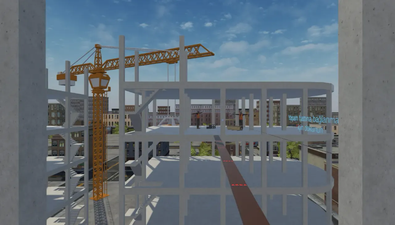 Arga VR İSG eğitim simülasyonundan bir sahne